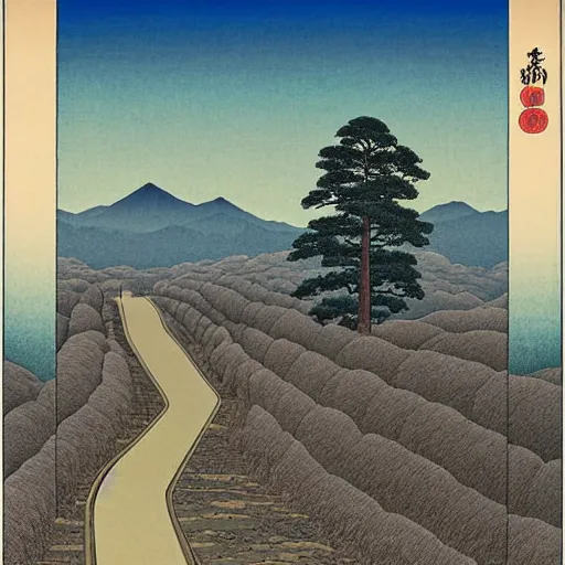 Image similar to The road to nowhere, by Hasui Kawase