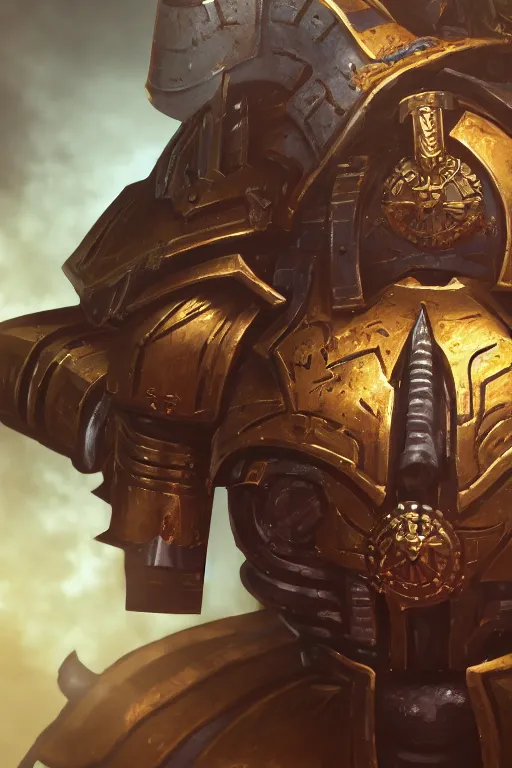 Image similar to armor portrait heros warhammer 4 0 k horus heresy fanart - the primarchs emperor by johannes helgeson animated with vfx concept artist & illustrator global illumination ray tracing hdr fanart arstation zbrush central hardmesh 8 k octane renderer comics stylized