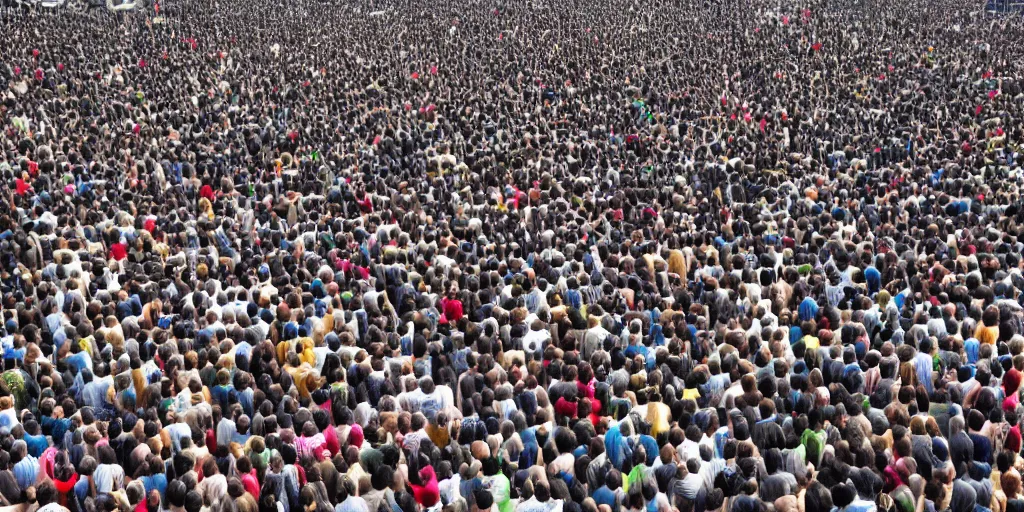 Prompt: intricate maze plenty of humans trying to reach the top