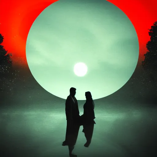 Image similar to betrayal of lovers under a red moon