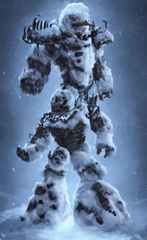 Image similar to a snowman depicted and made into a transformer, hybrid, dynamic lighting, photorealistic fantasy concept art, trending on art station, stunning visuals, creative, cinematic, ultra detailed