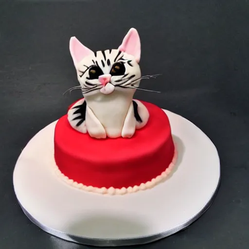 Image similar to a a cake that looks like a real cat