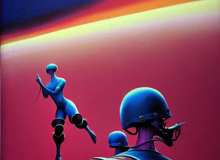 Image similar to beautiful extreme closeup photo in style of frontiers rendered in octane 3d of knights in motorcycle helmets play soccer in amphitheater , fashion magazine September retrofuturism edition, , Edward Hopper and James Gilleard, Zdzislaw Beksinski, Steven Outram, highly detailedrich deep colors. rich deep colors. Beksinski painting, art by Takato Yamamoto. masterpiece. rendered in blender, ultra realistic, smooth shading, ultra detailed, high resolution, cinematic, unreal 6