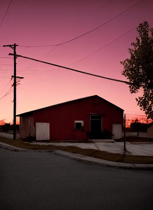 Image similar to a detailed photographic render of a 1 9 5 0 s american suburb at sunset by todd hido, photoreal, 4 k