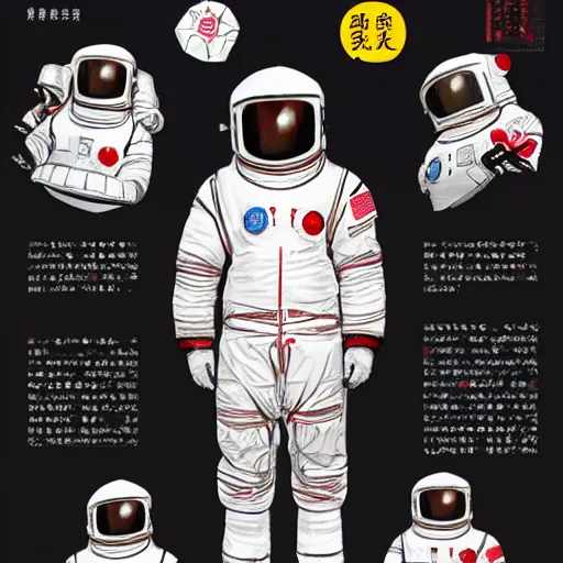 Image similar to traditional chinese space suit, the wandering earth, science fiction