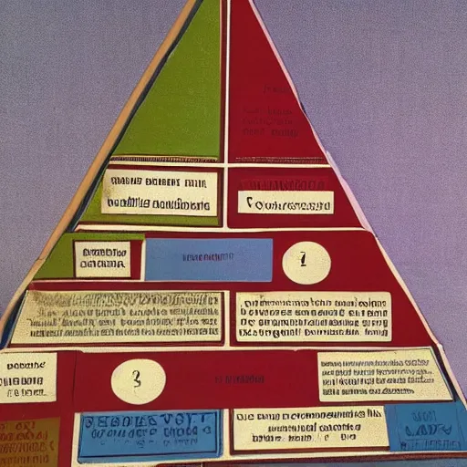 Image similar to oldschool 8 0 s pyramid!!! triangular!!! cardboard!!! soviet ussr milk pack, blue, red, white, in game pathologic 2, unreal engine,