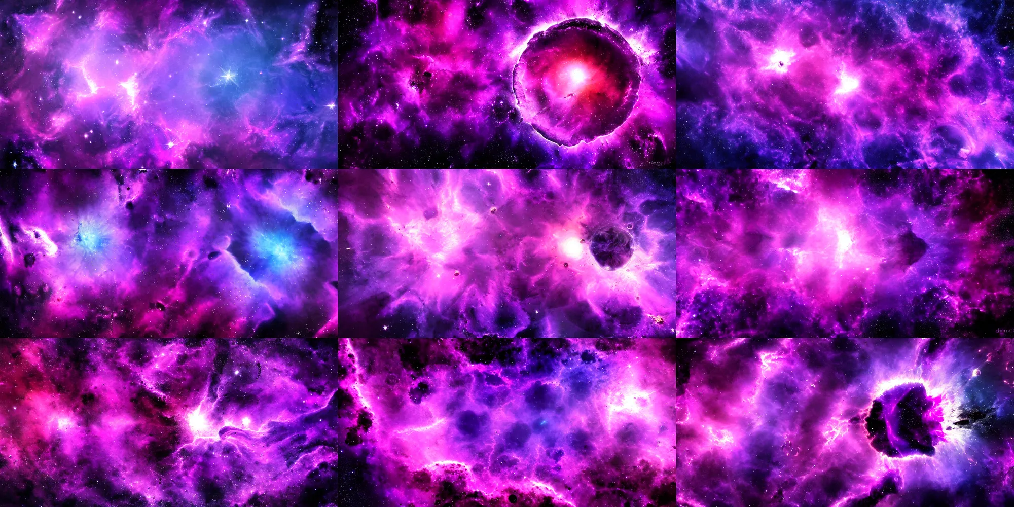 Prompt: purple nebula, digital sci - fi art, highly detailed, intricate details, space background
