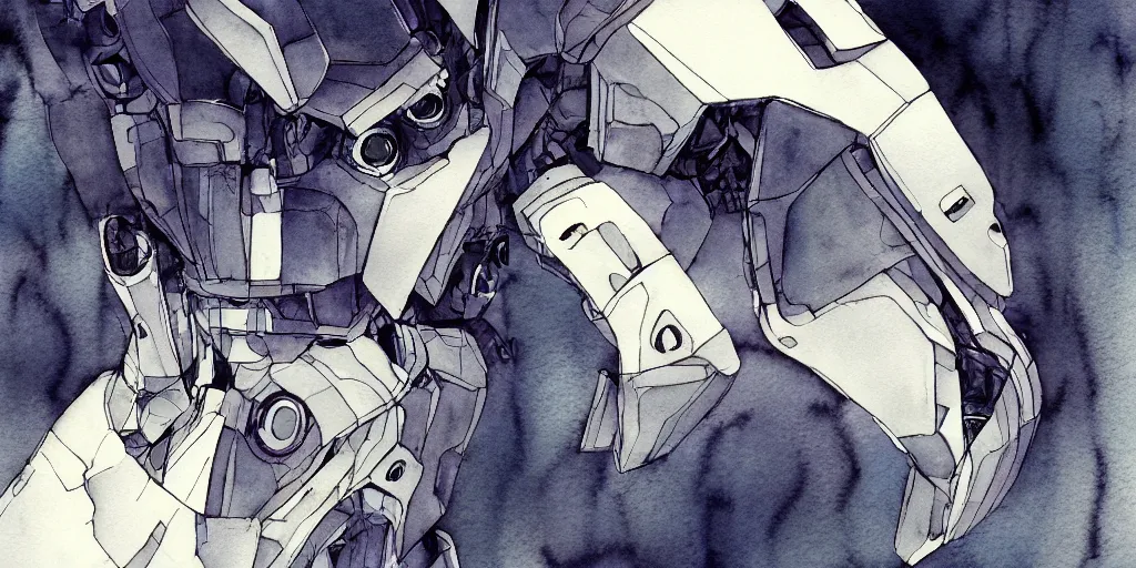 Prompt: a broken robot itself, anime, pencil lines, light watercolour painting, pale sky, beautiful artwork, anime screenshot