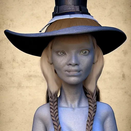 Image similar to research scientist witch. 3 d character design, top - rated on cgsociety