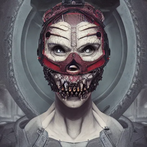 Prompt: Very very very very highly detailed epic central composition photo of demonic face with baseball mask, intricate, dystopian, sci-fi, extremely detailed, digital painting, artstation, concept art, smooth, sharp focus, illustration, intimidating lighting, incredible art by Anna Dittmann, Anton Pieck, Octane render in Maya and Houdini