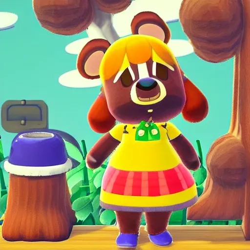 Image similar to animal crossing isabelle artwork