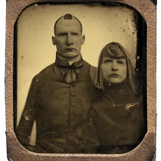 Prompt: tintype photo, pinhead