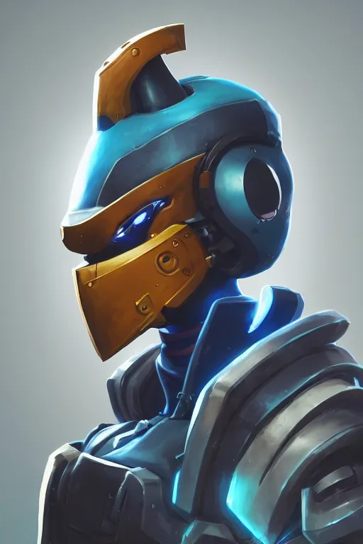 Image similar to epic mask helmet robot ninja portrait stylized as fornite style game design fanart by concept artist gervasio canda, behance hd by jesper ejsing, by rhads, makoto shinkai and lois van baarle, ilya kuvshinov, rossdraws global illumination radiating a glowing aura global illumination ray tracing hdr render in unreal engine 5