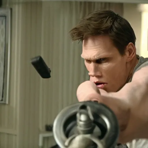 Prompt: Live Action Still of Jerma in Saw 1, real life, hyperrealistic, ultra realistic, realistic, highly detailed, epic, HD quality, 8k resolution, body and headshot, film still