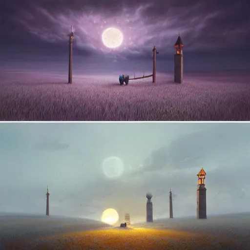 Image similar to day and night, gediminas pranckevicius