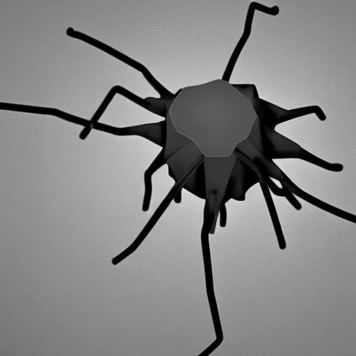 Prompt: scanning electron microscope image of a mecha Bacteriophage