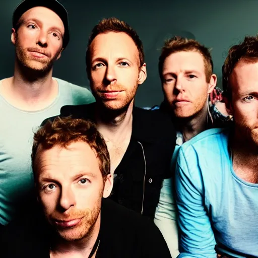 Prompt: The band Coldplay if they would've decide to try and make music