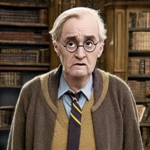 Image similar to Harry Potter as an 80 year old man