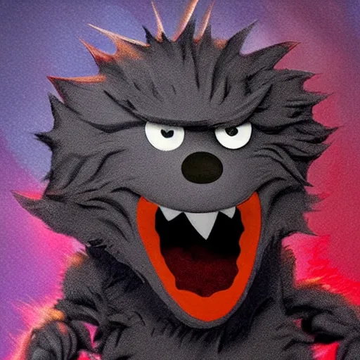 Prompt: “werewolf elmo”