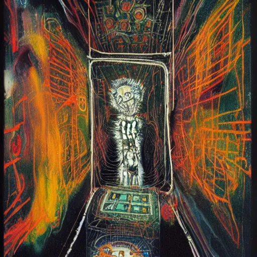 Image similar to deflective fractal boring galaxy rectangle vulture case remoulade wraith, by dan witz and peter paul rubens and jean - michel basquiat, photography, parallax, tarot card