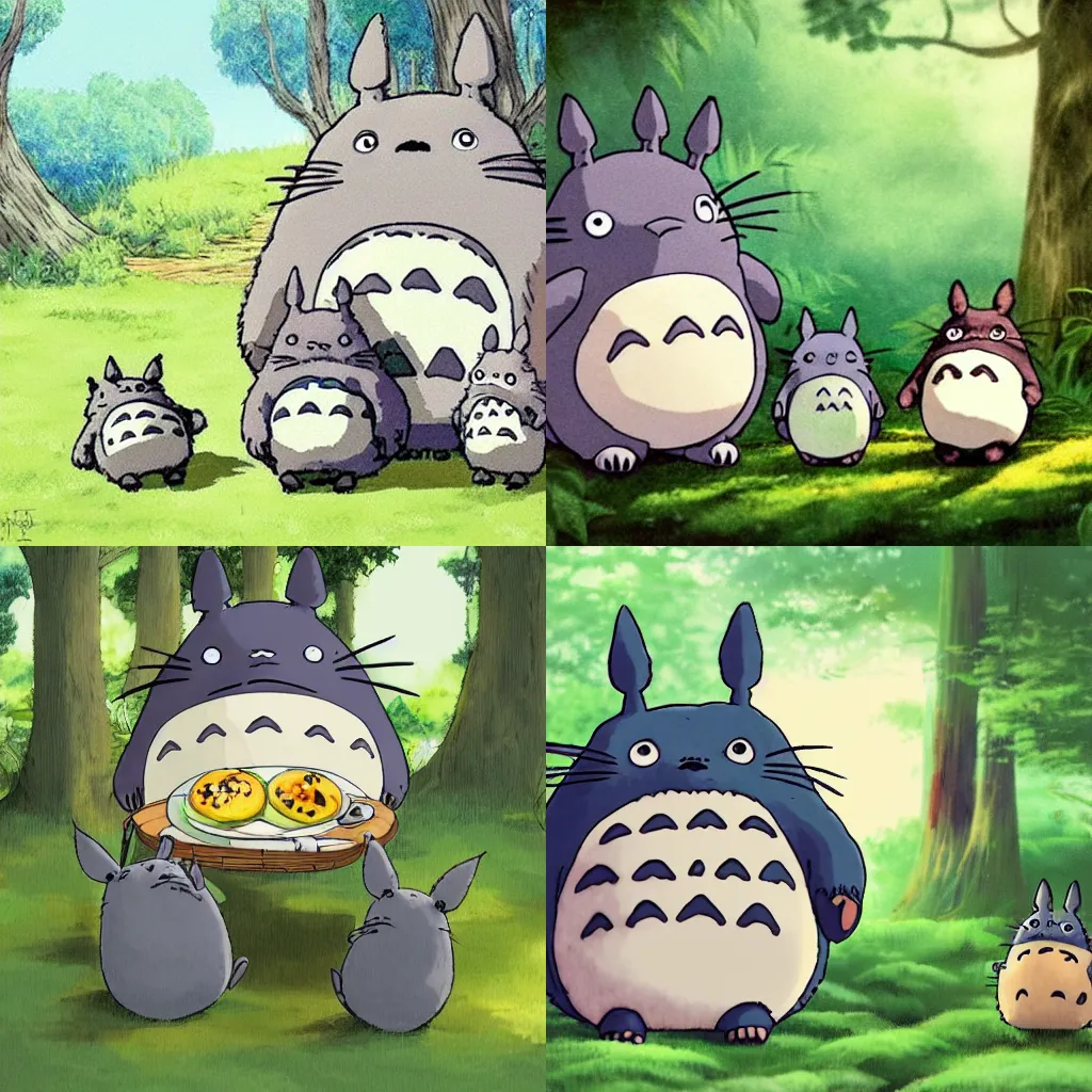 Totoro from my Neighbour Totoro, and 2 Minions are