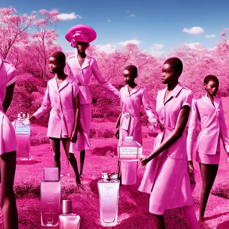 Image similar to fragrance advertising campaign by richard mosse