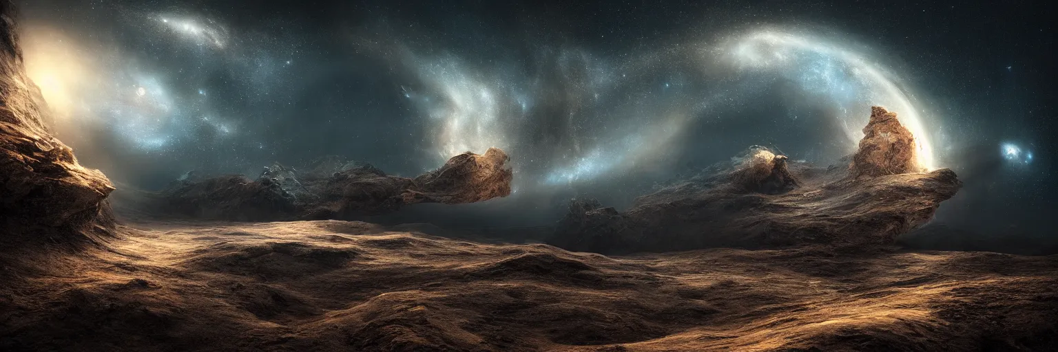 Image similar to michal karcz photo of a beautiful galaxy landscape. , detailed, elegant, intricate, 4k,