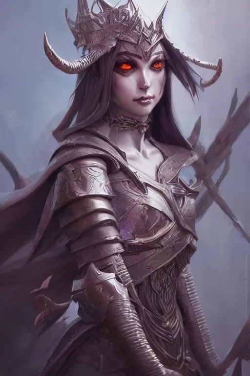 Image similar to dark elf princess, highly detailed, d & d, fantasy, highly detailed, digital painting, trending on artstation, concept art, sharp focus, illustration, art by artgerm and greg rutkowski and fuji choko and viktoria gavrilenko and hoang lap