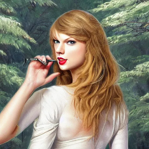 Image similar to taylor swift by ivan shishkin