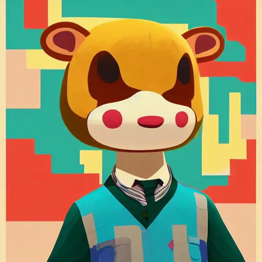 Image similar to Animal Crossing Profile Picture by Sachin Teng, asymmetrical, Organic Painting , Matte Painting, geometric shapes, hard edges, graffiti, street art, 300 dpi :2 by Sachin Teng:4