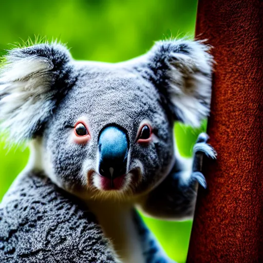 Prompt: a koala playinga guitar, modelsociety, radiant skin, huge anime eyes, rtx on, perfect face, directed gaze, sony a 7 r iv, symmetric balance, polarizing filter, photolab, lightroom, 4 k, dolby vision, photography award