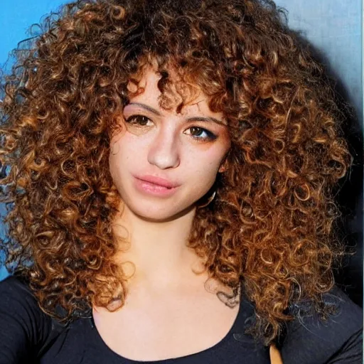 Image similar to pepe hot chick pepe curly hair