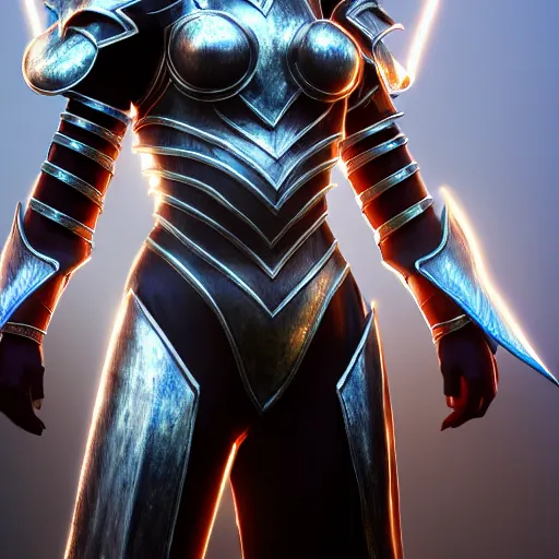 Prompt: photography of a hyper realistic and highly detailed fantasy lightning armor, professional digital art, unreal engine 5 8 k rendering, stunning, artstation