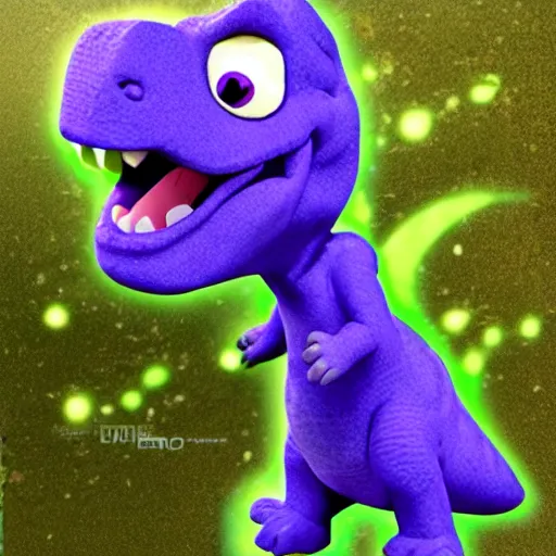 Image similar to barney the dinosaur