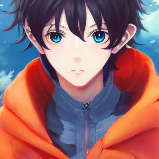 Image similar to anime portrait of MigMig as an anime boy by Stanley Artgerm Lau, WLOP, Rossdraws, James Jean, Andrei Riabovitchev, Marc Simonetti, and Sakimichan, trending on artstation