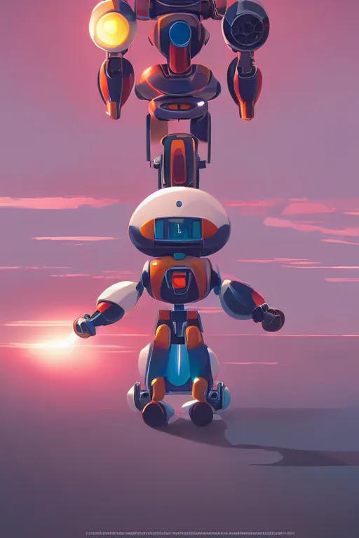 Image similar to metabots medabots medarotto medarot robot minimalist comics, behance hd by jesper ejsing, by rhads, makoto shinkai and lois van baarle, ilya kuvshinov, rossdraws global illumination ray tracing hdr radiating a glowing aura