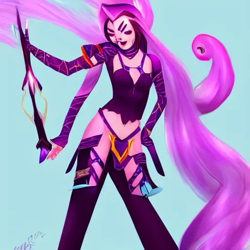 Prompt: illustration of Arcane Jinx, in the style of Arcane, league of legends, trending on artstation by Jerry Loh