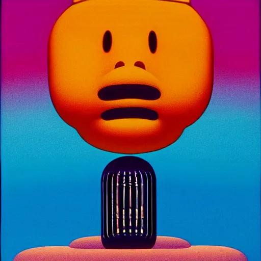 Image similar to propane cylinder by shusei nagaoka, kaws, david rudnick, airbrush on canvas, pastell colours, cell shaded, 8 k