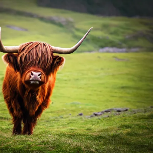 Prompt: photography of highland cow