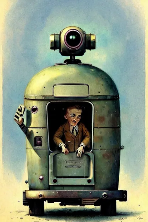 Image similar to ( ( ( ( ( 1 9 5 0 s retro future android robot wagon. muted colors., ) ) ) ) ) by jean - baptiste monge,!!!!!!!!!!!!!!!!!!!!!!!!!