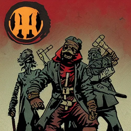 Image similar to soviet darkest dungeon by mike mignola