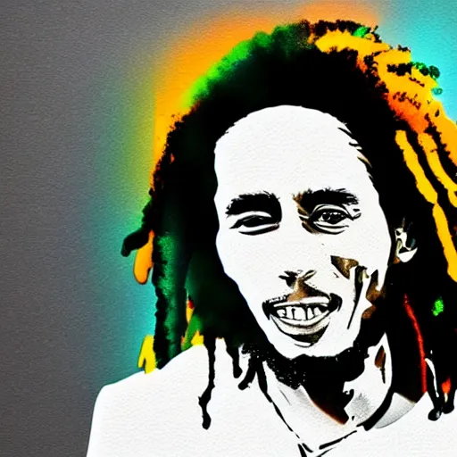 Image similar to cyberpunk bob marley