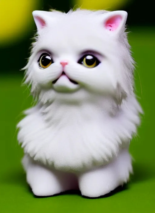 Prompt: 80mm resin detailed miniature of fluffy cute cat, Product Introduction Photos, 4K, Full body, simple background