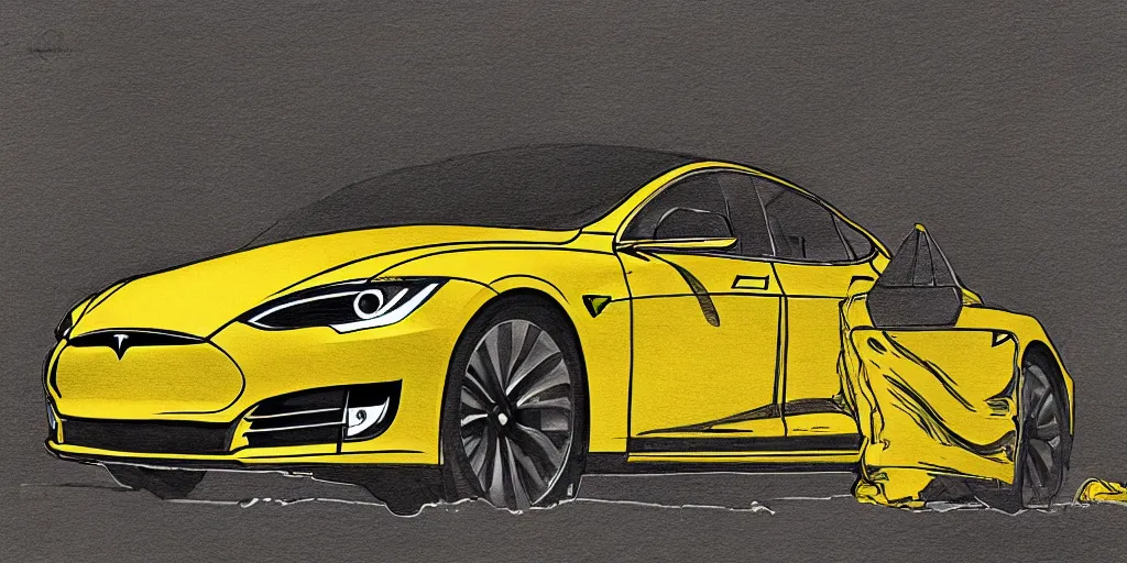 Image similar to tesla model s, yellowed paper, pen and ink, 1 5 0 0 s, 8 k resolution