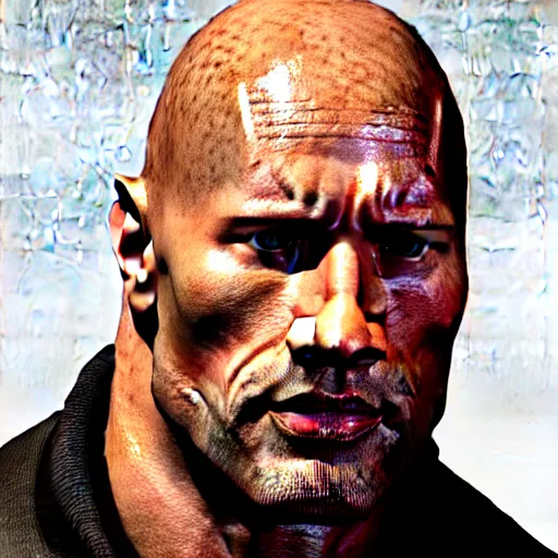 prompthunt: The Rock, suspicious, raised eyebrow