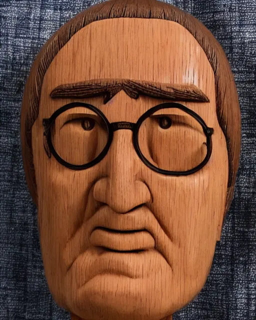 Image similar to wooden carving statue of john lennon, product picture, ebay listing thumbnail