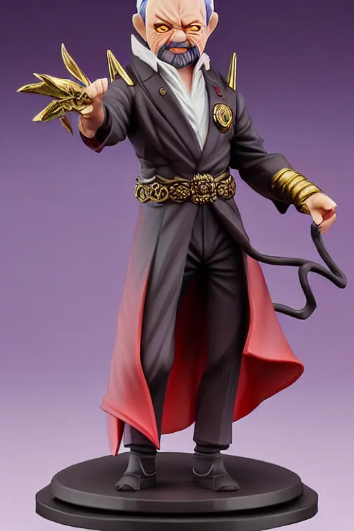 Image similar to still high quality figurine of president lula as a dungeons and dragons sorcerer, tsurime eyes, tareme eyes, personification, dynamic pose, detailed product photo, featured on amiami, tone mapped, beautiful composition, 8 5 mm, f. 1 4