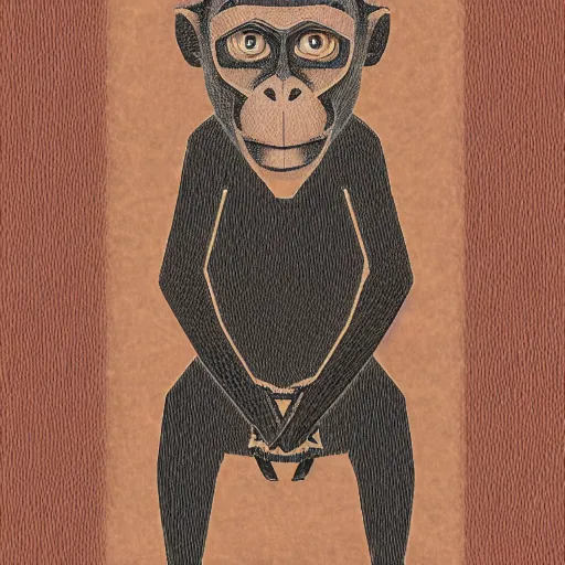 Image similar to polygon art of a monkey nft