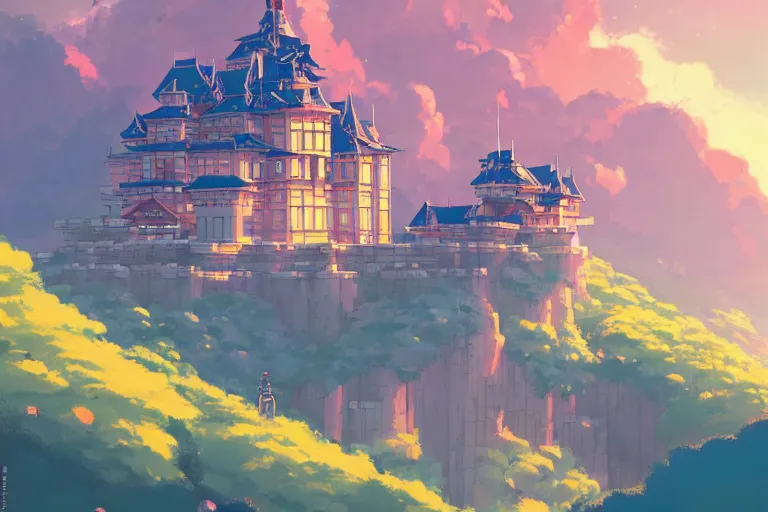 Cosy anime style castle and village : r/StableDiffusion