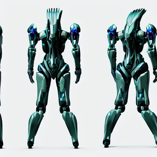 Prompt: full body full height, elegant alien mecha character model, default pose. super high resolution photo. symmetrical. orthographic rear view.